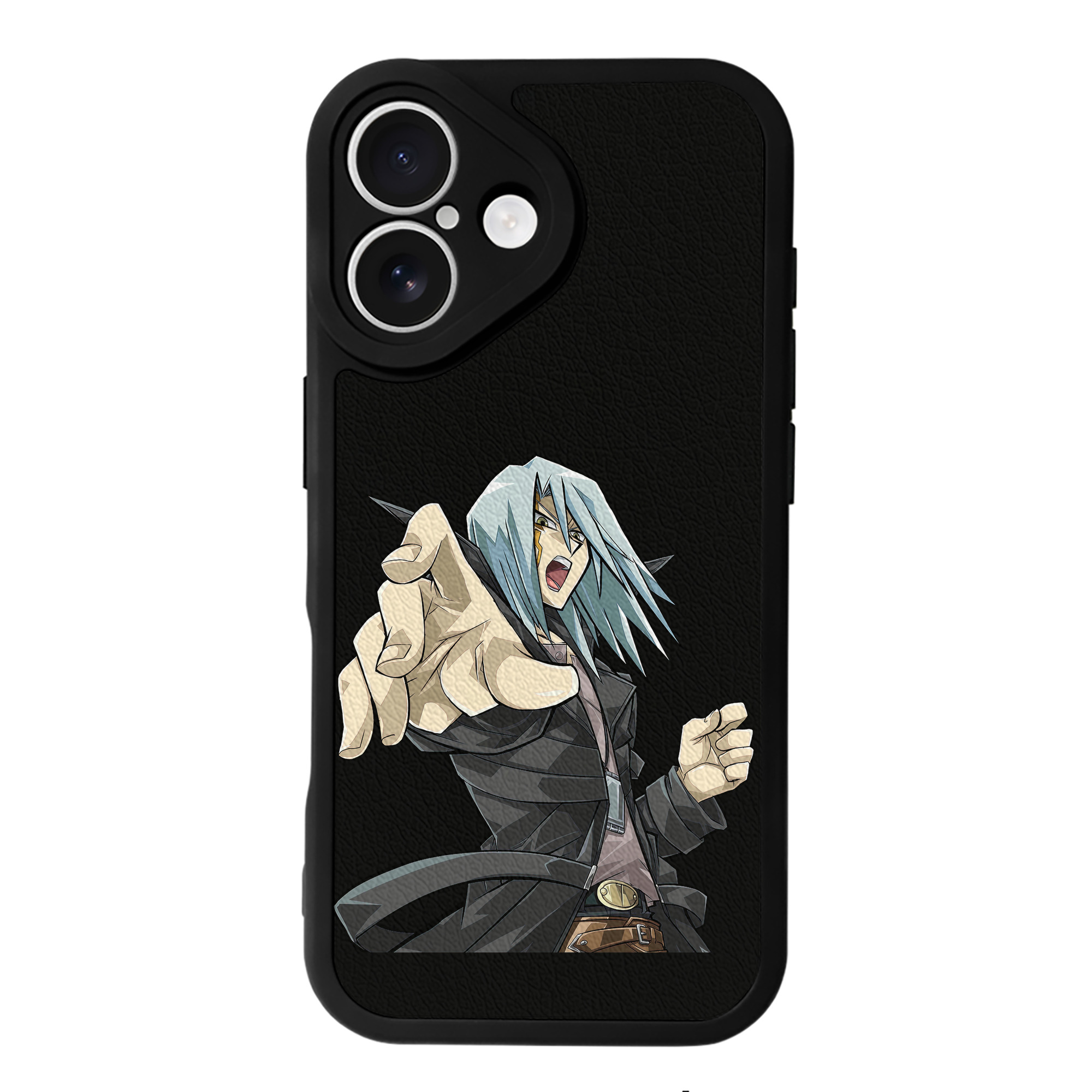 （画像用） 遊☆戯☆王 Yu-Gi-Oh! 【iPhone 16シリーズ対応】シリコンスマホケース（レザー調） 材質：シリコン
